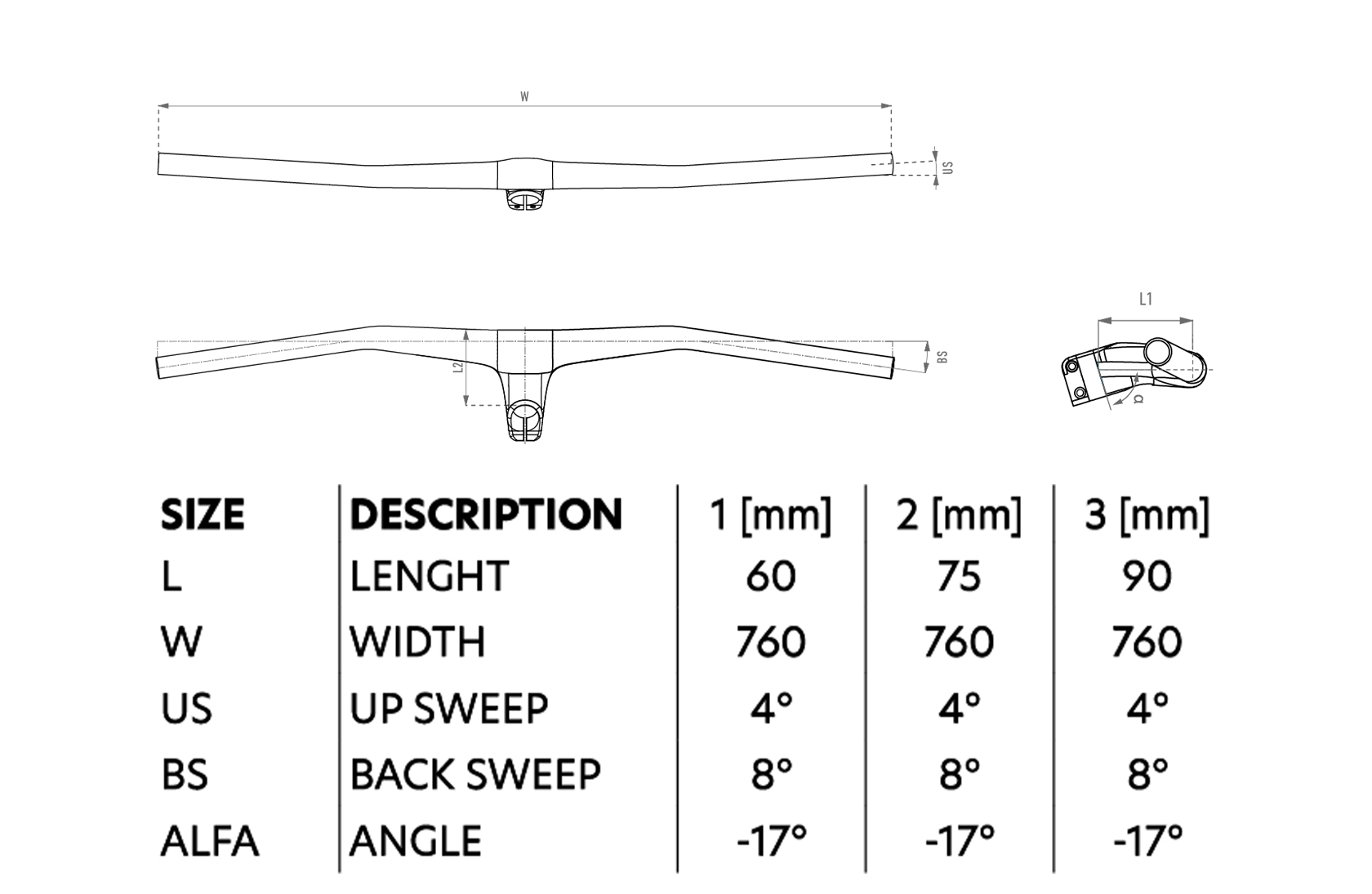 Manillar Urta Bar en carbono